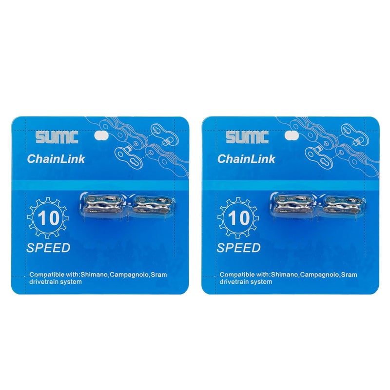 SMC Bike Chain Quick Link- Reusable Bike Chain Missing Quick Connector- Master Links Compatible with Shimano, Sram and KMC Chains 6 7 8 9 10 11 12speed Missing Link(Silver, 10 Speed) - Image 1